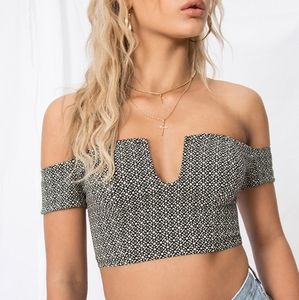 Free People Lucky Now Brami Crop Top Black
